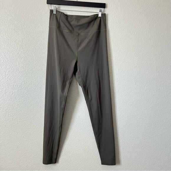 Girlfriend Collective Rib High-Rise Legging Olive Green - Picture 3 of 6